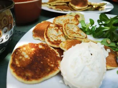 Blinis aux herbes sans gluten