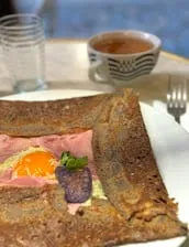 Buckwheat galette at La Crêperie de DéDé in Lyon