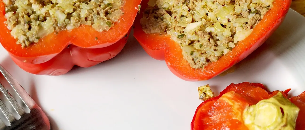 Poivrons farcis à la viande hachée sans gluten
