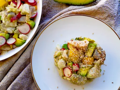 Ceviche de dorade, avocat et mangue