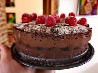 Moelleux chocolat framboises sans gluten