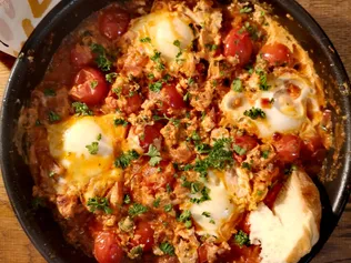 Tomates épicées aux oeufs