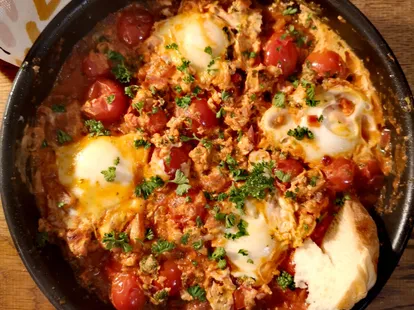 Tomates épicées aux oeufs