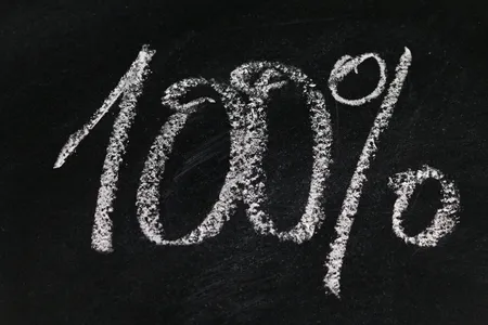 One hundred percent written in chalk