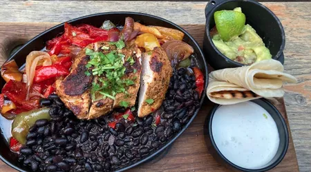 Fajitas at Tereza, a Mexican restaurant in Budapest