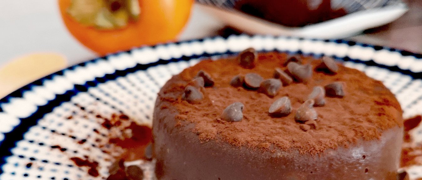 Pudding de kaki au chocolat