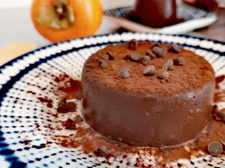 Pudding de kaki au chocolat