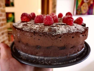 Gateau chocolat framboise