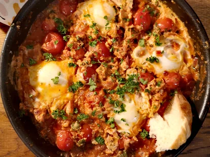 Tomates épicées aux oeufs